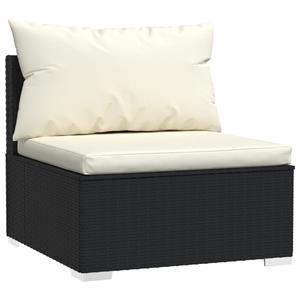 Vidaxl 13-tlg. Garten-lounge-set Mit Kissen Poly Rattan Schwarz