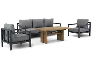 Lifestyle Garden Furniture Lifestyle Lagos/Brighton 140 cm stoel-bank loungeset 4-delig