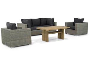 Garden Collections Toronto/Brighton 140 cm stoel-bank loungeset 4-delig