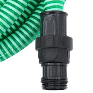 vidaXL Zuigslang met PVC koppelingen 10 m 22 mm groen