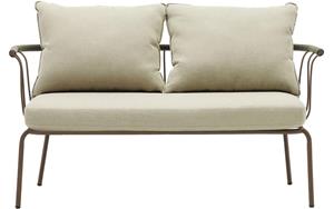 kavehome Salguer 2-Sitzer-Sofa aus grünem Seil und Stahl in Braun 134 cm - Braun - Kave Home