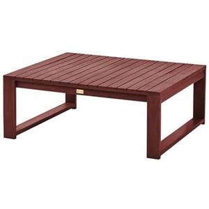 Beliani - Garten Beistelltisch Akazienholz dunkler Holzfarbton rechteckig 90x75cm Timor ii - Dunkler Holzfarbton