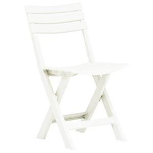 vidaXL Gartenstuhl Klappbare Gartenstühle 2 Stk Kunststoff Weiß