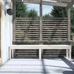 Vidaxl Gartenbank 2-sitzer Weiß 203,5x44x45 Cm Massivholz Kiefer