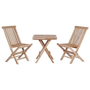 VIDAXL 3-tlg. Bistro-set Klappbar Massivholz Teak