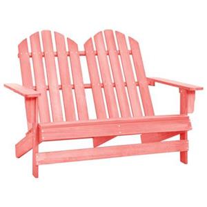 VIDAXL 2-sitzer Adirondack-gartenbank Massivholz Tanne Rosa