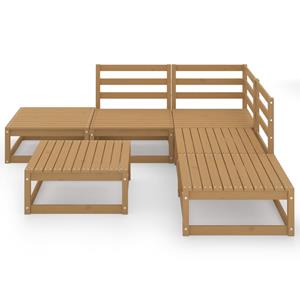 VIDAXL 6-tlg. Garten-lounge-set Honigbraun Massivholz Kiefer