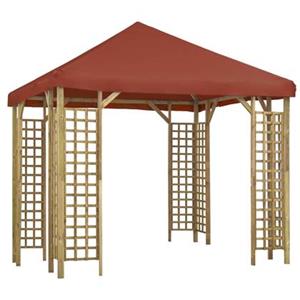 VIDAXL Pavillon 3 X 3 M Terrakottarot