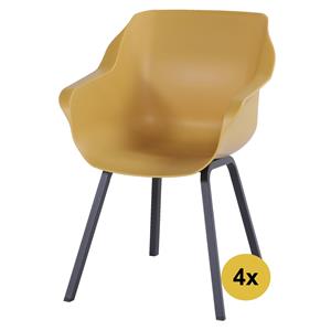 Hartman 4x Sophie Element dining tuinstoel curry yellow 