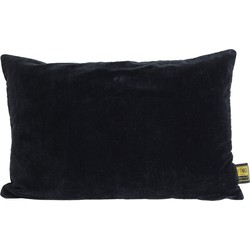 PTMD Collection PTMD Floo Black cotton velvet cushion rectangle