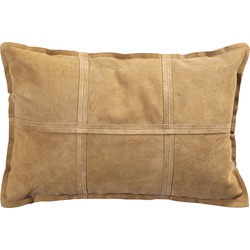 PTMD Collection PTMD Cobie Camel suede leather cushion rectangle