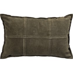 PTMD Collection PTMD Cobie Green suede leather cushion rectangle