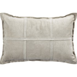 PTMD Collection PTMD Cobie Taupe suede leather cushion rectangle