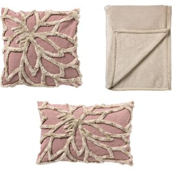 Dutch Decor VOORDEELSET - Livia & Charlie - Pale Mauve - Roze & Pumice Stone - Beige | Set van 3 stuks - 