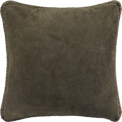 PTMD Collection PTMD Suky Green suede leather cushion square S