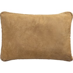 PTMD Collection PTMD Suky Camel suede leather cushion rectangle