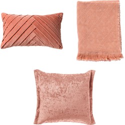 Dutch Decor VOORDEELSET - Femm & Lewis & Belle - Muted Clay  - roze  | Set van 3 stuks - 