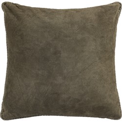 PTMD Collection PTMD Suky Green suede leather cushion square L