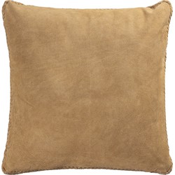 PTMD Collection PTMD Suky Camel suede leather cushion square L