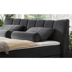 Leonique Dekokissen "Océane", (2 St., passend zum Bett Océane Samtvelours in Farbe Darkgrey), passend zum Bett Oceáne in Samtvelours und Feinstruktur, 2-er Set