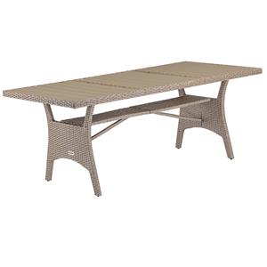 Casaria Polyrotan Tuintafel Takeo Creme 190x90x74cm WPC