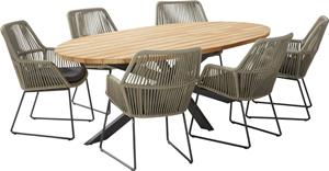 4 Seasons Outdoor Diningset Ramblas Prado Teak-Anthracite 240 cm