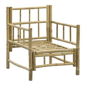 Leen Bakker Loungestoel Tarifa bamboe - naturel - 82x66x75 cm