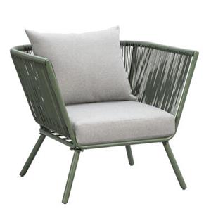 Leen Bakker Loungestoel Almeria - olijfgroen - 75x89x75 cm