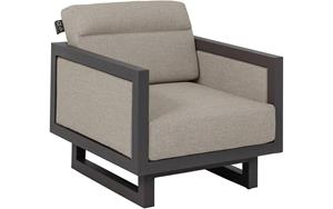 Goossens Lounge Chair Santorini, Lounge chair met gestoffeerde arm