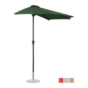 Uniprodo Halve parasol - Groen - vijfhoekig - 270 x 135 cm