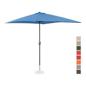 uniprodo Sonnenschirm groß Gartenschirm blau rechteckig 200 x 300 cm UV-Schutz 50+ - Blau
