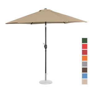Uniprodo Parasol groot - taupe - zeshoekig - Ø 270 cm - kantelbaar