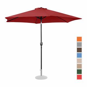 Uniprodo Grote parasol - bordeaux - zeshoekig - Ø 300 cm - kantelbaar