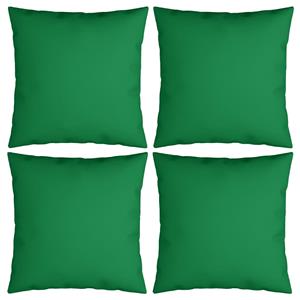 Sierkussens 4 st 60x60 cm stof groen