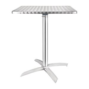Bolero quadratischer klappbarer Tisch Edelstahl 1 Bein 60cm