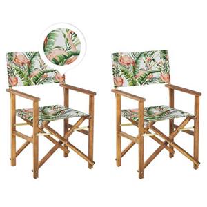 Beliani CINE Set van 2 stoelen Groen