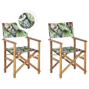 Beliani CINE Set van 2 stoelen Groen