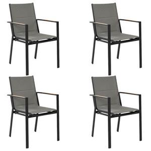 Beliani BUSSETO Set van 4 stoelen Zwart