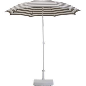 Parasol, rond ontwerp, Ø 2000 mm, frame wit, wit/taupe