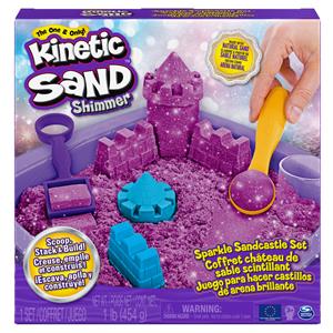 Spin Master Kinetic Sand Schimmer Sandbox Set lila mehrfarbig