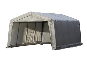 Shelter-Logic Garage- en gereedschapshok Folie 18 m² grijs, 370x490x240 cm