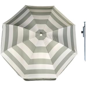 Merkloos Parasol - zilver - D120 cm - incl. draagtas - parasolharing - 49 cm -