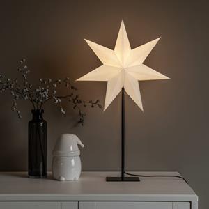 Konstsmide Christmas Sfeerlamp papieren ster, 7 punten wit hoogte 65 cm