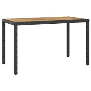 VidaXL Tuintafel 123x60x74 cm massief acaciahout zwart en bruin