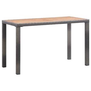 VidaXL Tuintafel 123x60x74 cm massief acaciahout antraciet en bruin