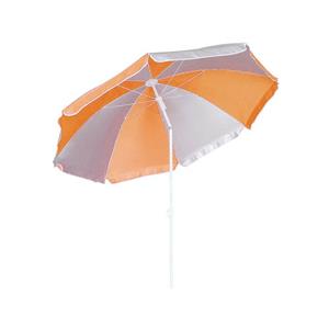 Merkloos Parasol - oranje/wit - D120 cm - UV-bescherming - incl. draagtas -