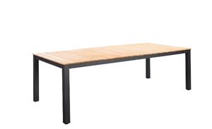 Yoi Arashi dining table 220x100cm. alu dark grey/teak