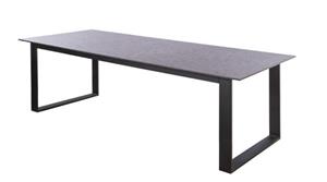 Yoi Teeburu table 240x100cm. alu black/concrete