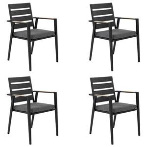 Beliani TAVIANO Set van 4 stoelen Zwart