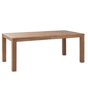 beliani Rechteckiger, hellbrauner Gartentisch aus Eukalyptusholz 190 x 105 cm Monsano - Heller Holzfarbton